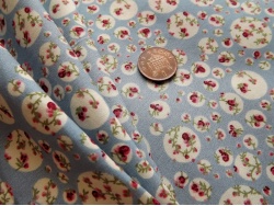 Cotton Blue Floral Ivory Circles 55