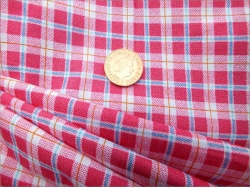 Cotton Fushia Checkered